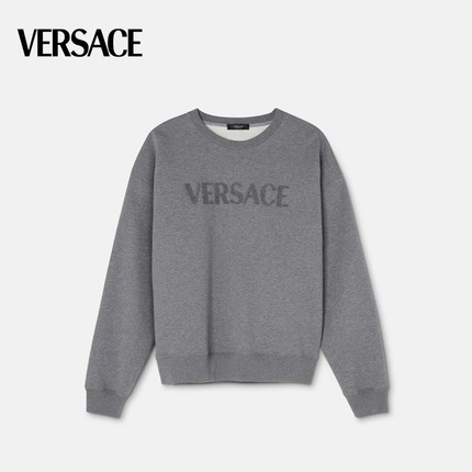 VERSACE Men's Fashion Simple Logo Pullover