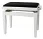 Pianobank Deluxe White High Gloss Cover Black